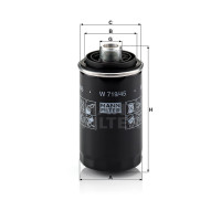 Фильтр масляный MANN-FILTER W 719/45